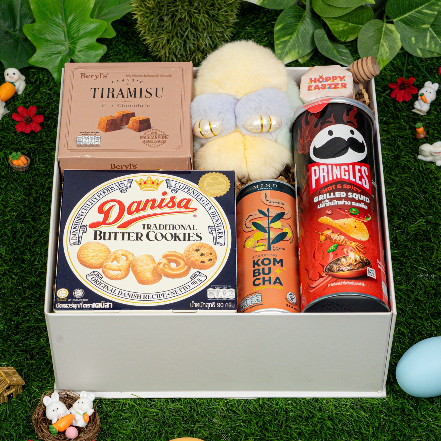 Bunny Bliss & Gourmet Treats Easter Hamper (Pastel)